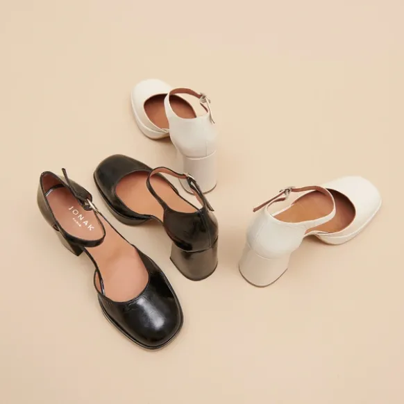 Babies à talons et bouts carrés