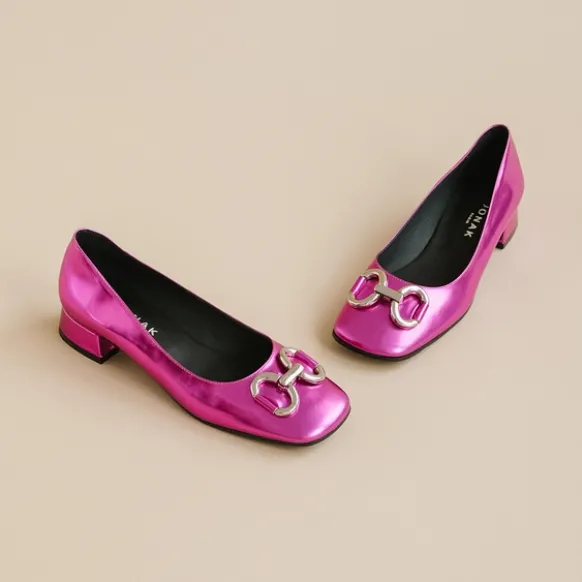 Ballerines à talons plats et mors