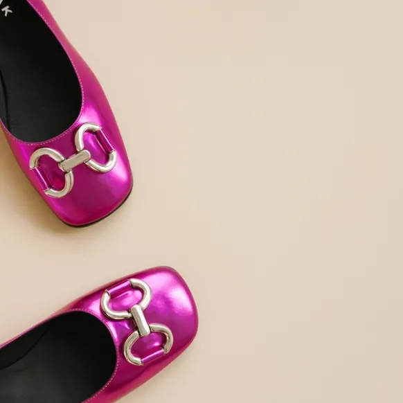 Ballerines à talons plats et mors