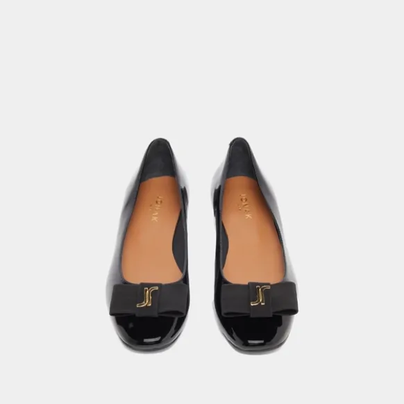 Ballerines avec noeud et monogramme