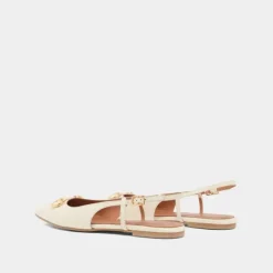 Ballerines slingbacks à bouts pointus et mors dorés
