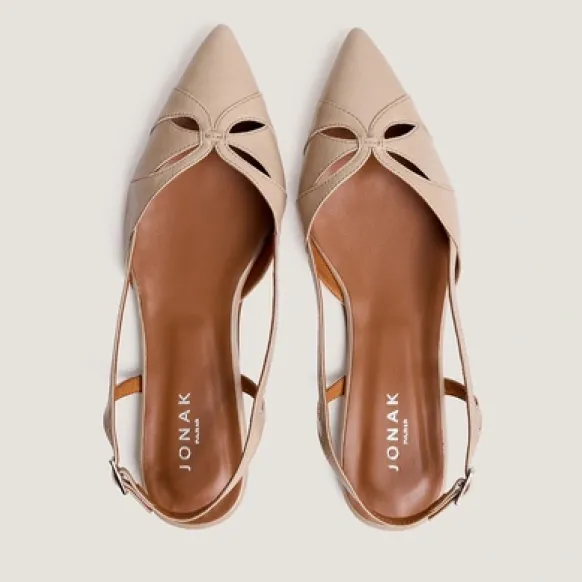 Ballerines slingbacks à bouts pointus