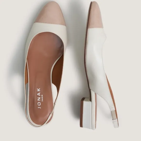Ballerines slingbacks à petits talons