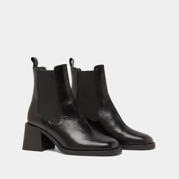 Boots à élastiques et talons épais