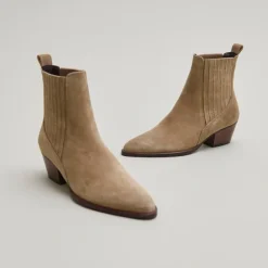 Boots à petits talons biseautés et élast...