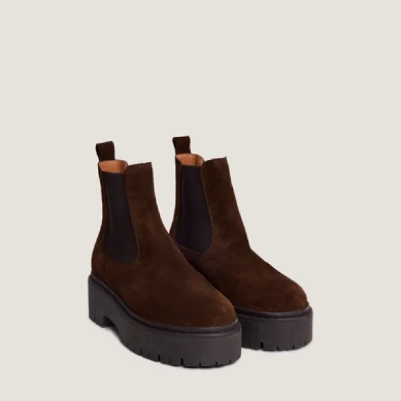 Boots à plateformes et bouts ronds