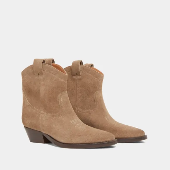 Boots à talons biseautés