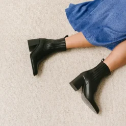 Boots à talons et à fronces