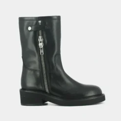 Boots à talons et doubles fermetures éclair
