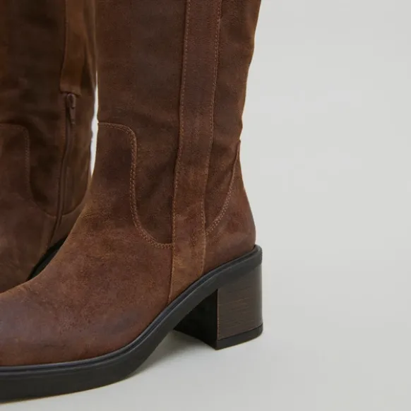 Bottes à bouts carrés et élastiques