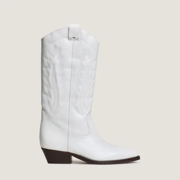 Bottes à bouts pointus et surpiqures apparentes