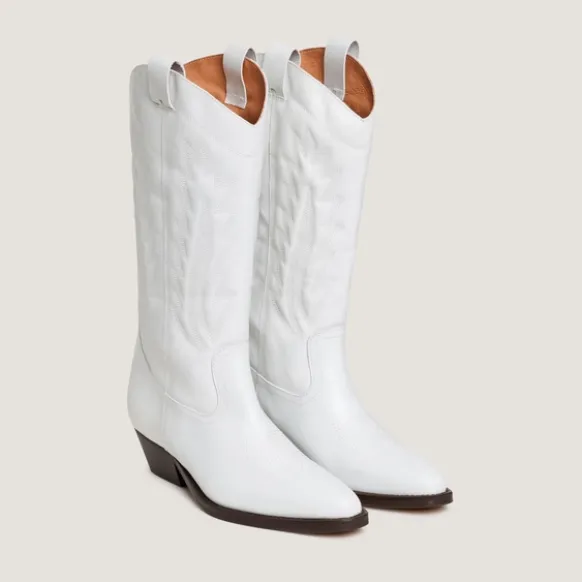 Bottes à bouts pointus et surpiqures apparentes