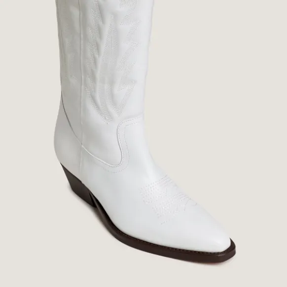 Bottes à bouts pointus et surpiqures apparentes