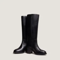 Bottes à talons et à bouts ronds