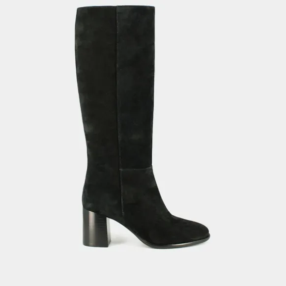 Bottes à talons et bouts ronds