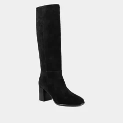 Bottes à talons et bouts ronds