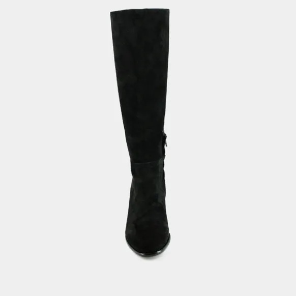 Bottes à talons et bouts ronds