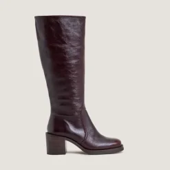 Bottes à talons lamellés