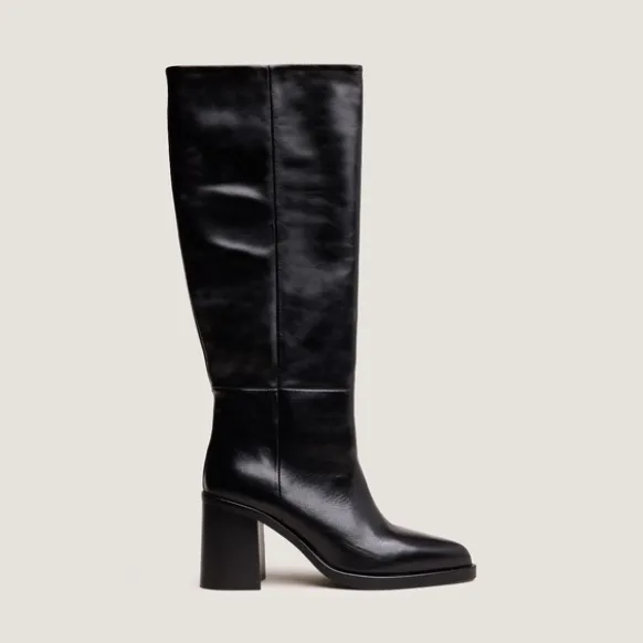 Bottes à talons lamellés