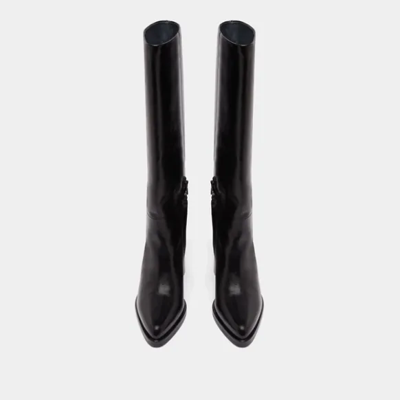 Bottes à talons lamellés