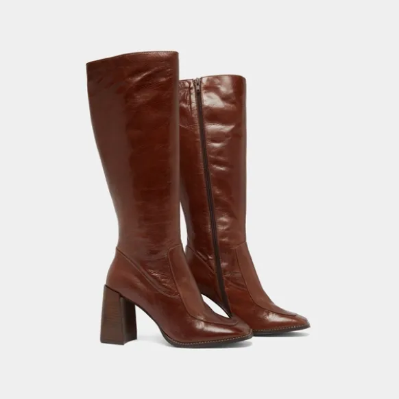 Bottes hautes à bouts carrés