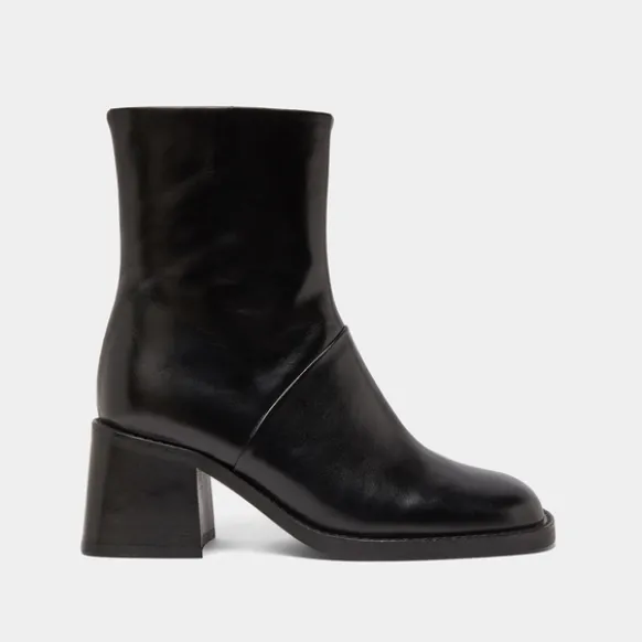 Bottines à bouts carrés et coutures apparentes