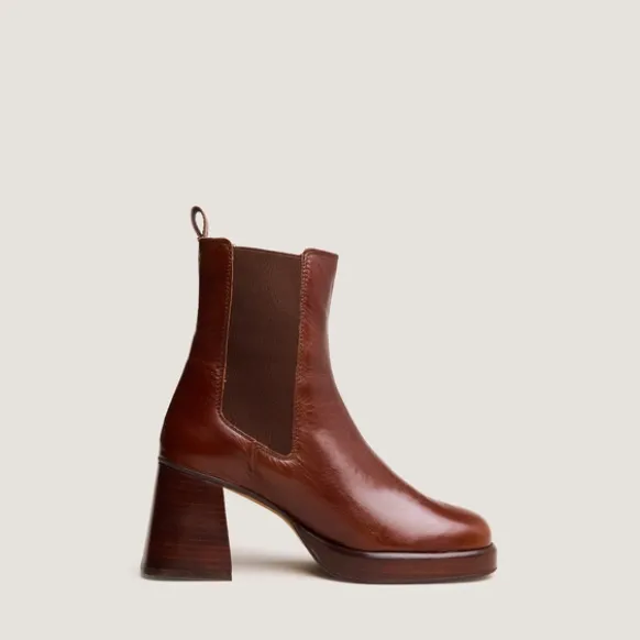 Bottines à bouts carrés et élastiques