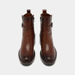 Bottines à bouts ronds et boucles