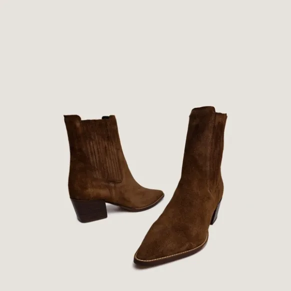 Bottines à fronces et bouts pointus