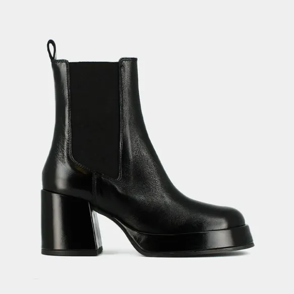 Bottines à plateformes et bouts carrés