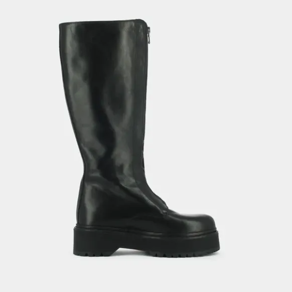 Bottines à plateformes et fermetures frontales
