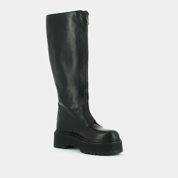 Bottines à plateformes et fermetures frontales