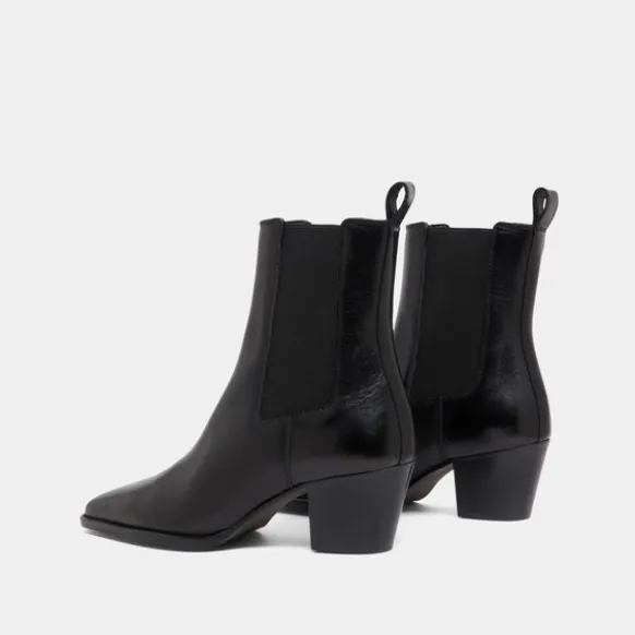 Bottines à talons biseautés et bouts poi...