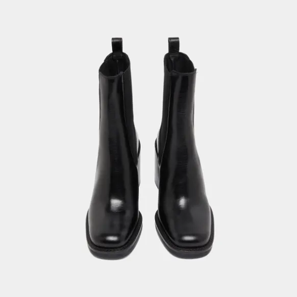 Bottines à talons débordants