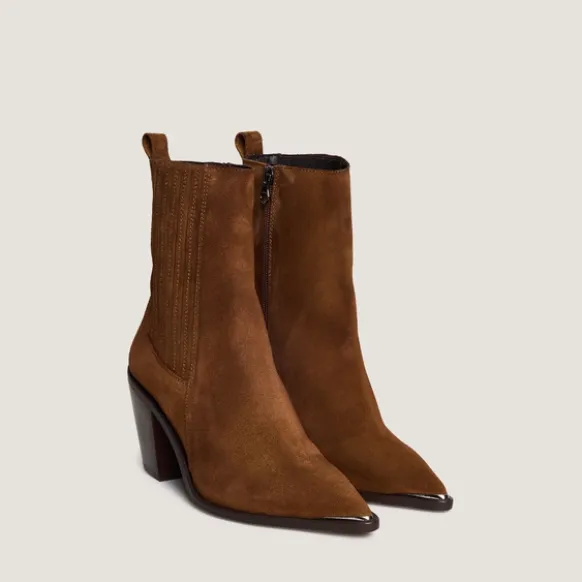 Bottines à talons et à fronces