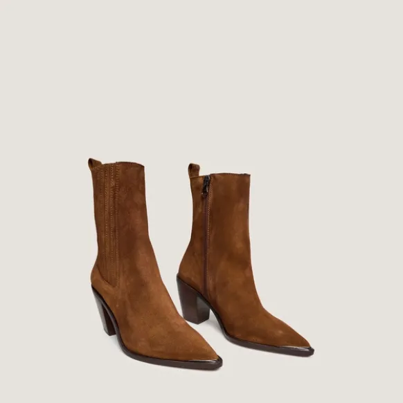 Bottines à talons et à fronces