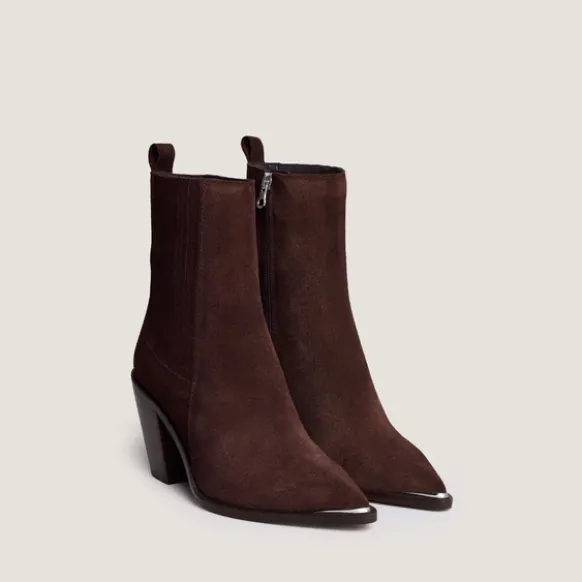 Bottines à talons et à fronces