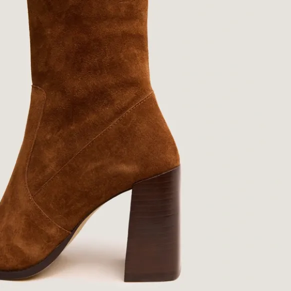 Bottines à talons et bouts carrés
