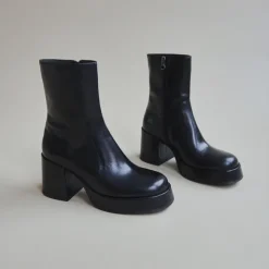 Bottines à talons et bouts carrés