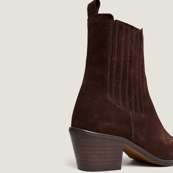 Bottines à talons et fronces