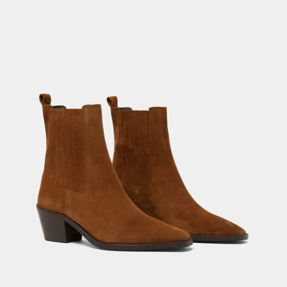 Bottines à talons et fronces