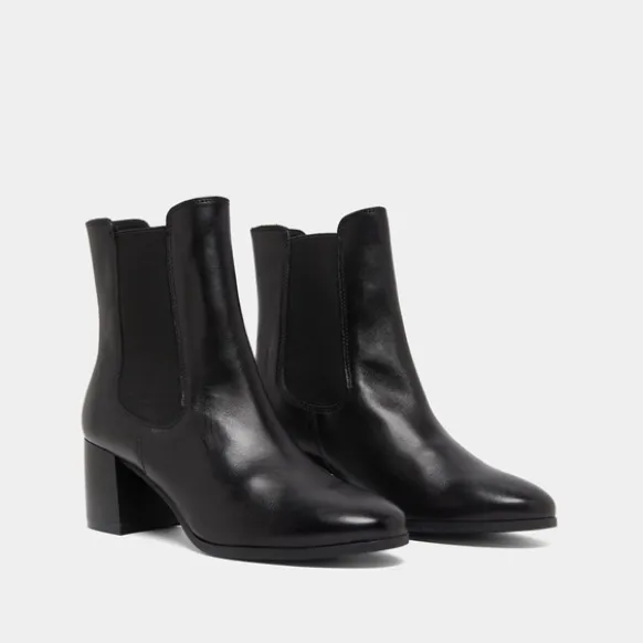 Bottines à talons et élastiques