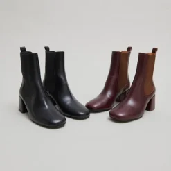 Bottines à talons et élastiques