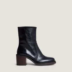 Bottines à talons lamellés