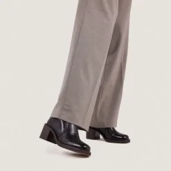 Bottines à talons lamellés