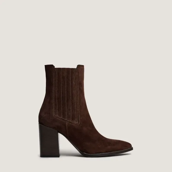 Bottines froncées à talons