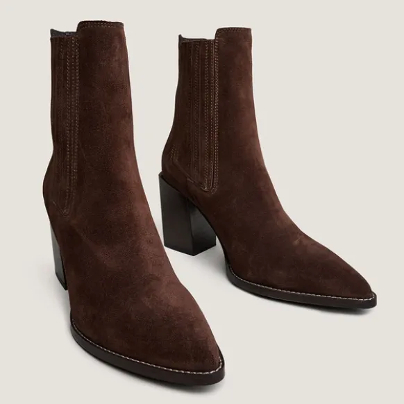 Bottines froncées à talons