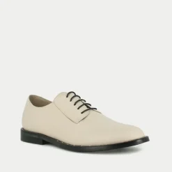 Derbies en cuir beige