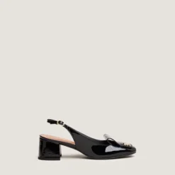 Escarpins slingbacks à monogrammes