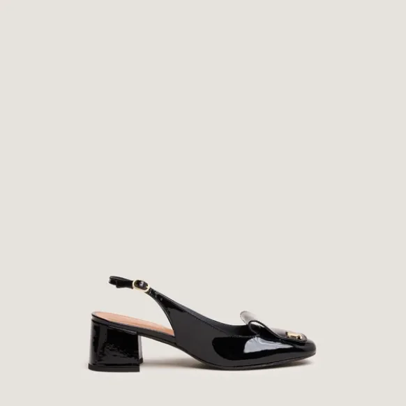 Escarpins slingbacks à monogrammes